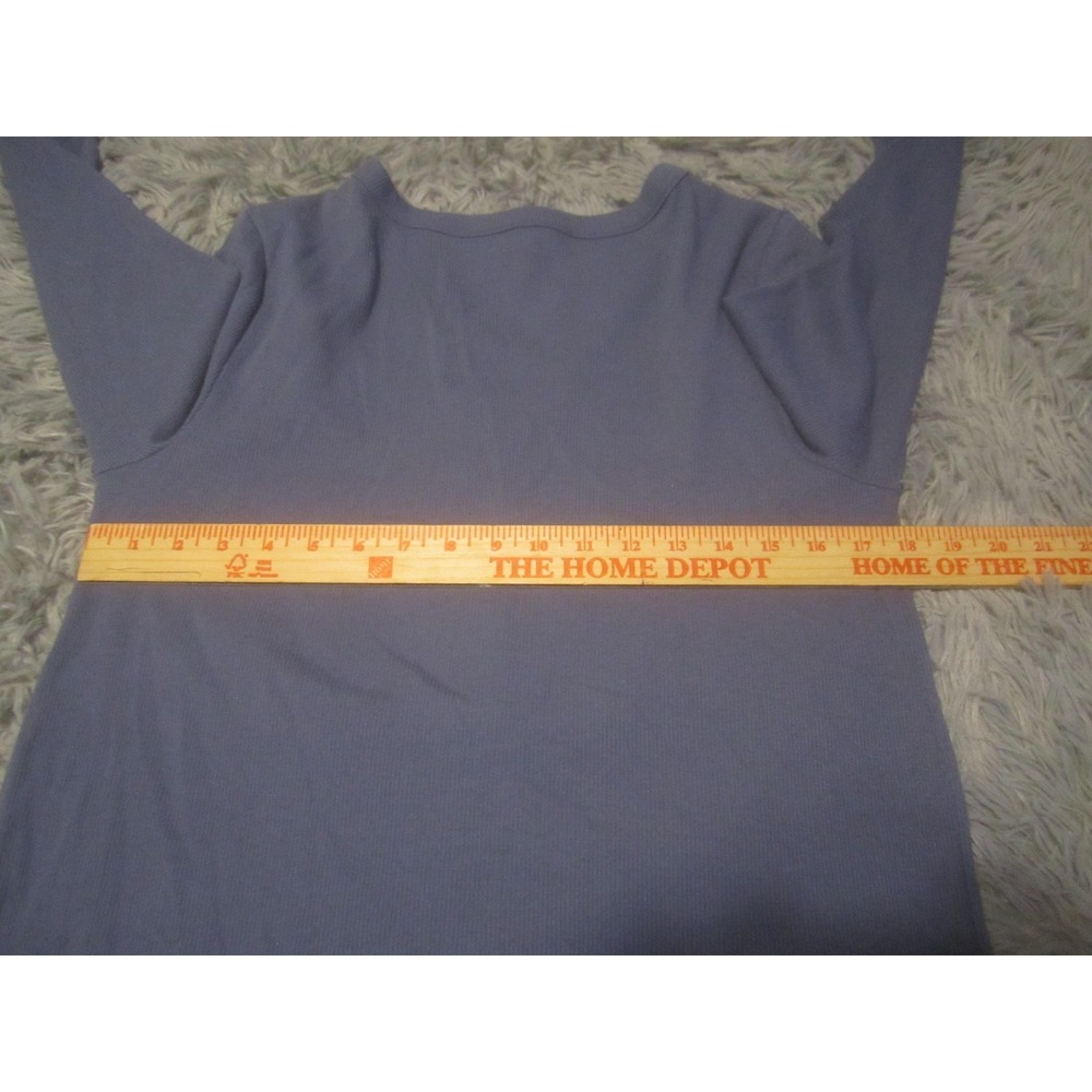 SONOMA Life + Style Shirt Womens L Blue Long Sleeve Henley Maternity Tee Top - Picture 5 of 6